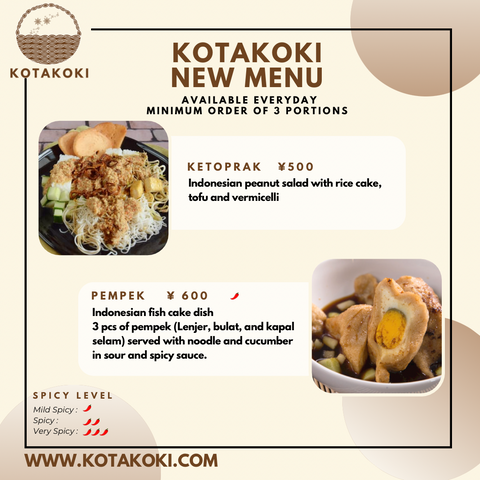Kotakoki New menu